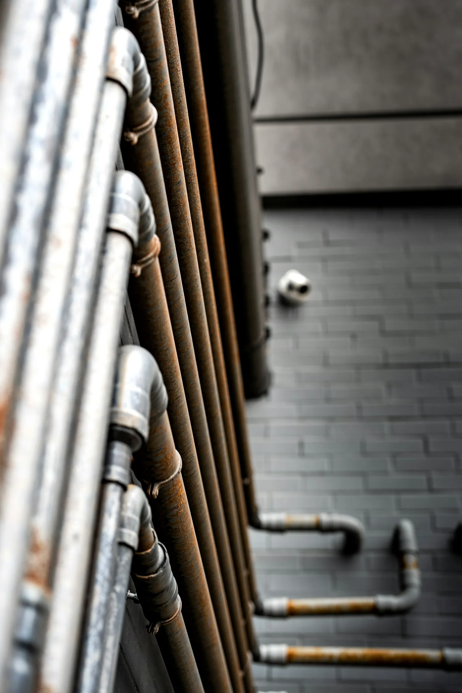 Coiled copper pipe, ready for a fit-out